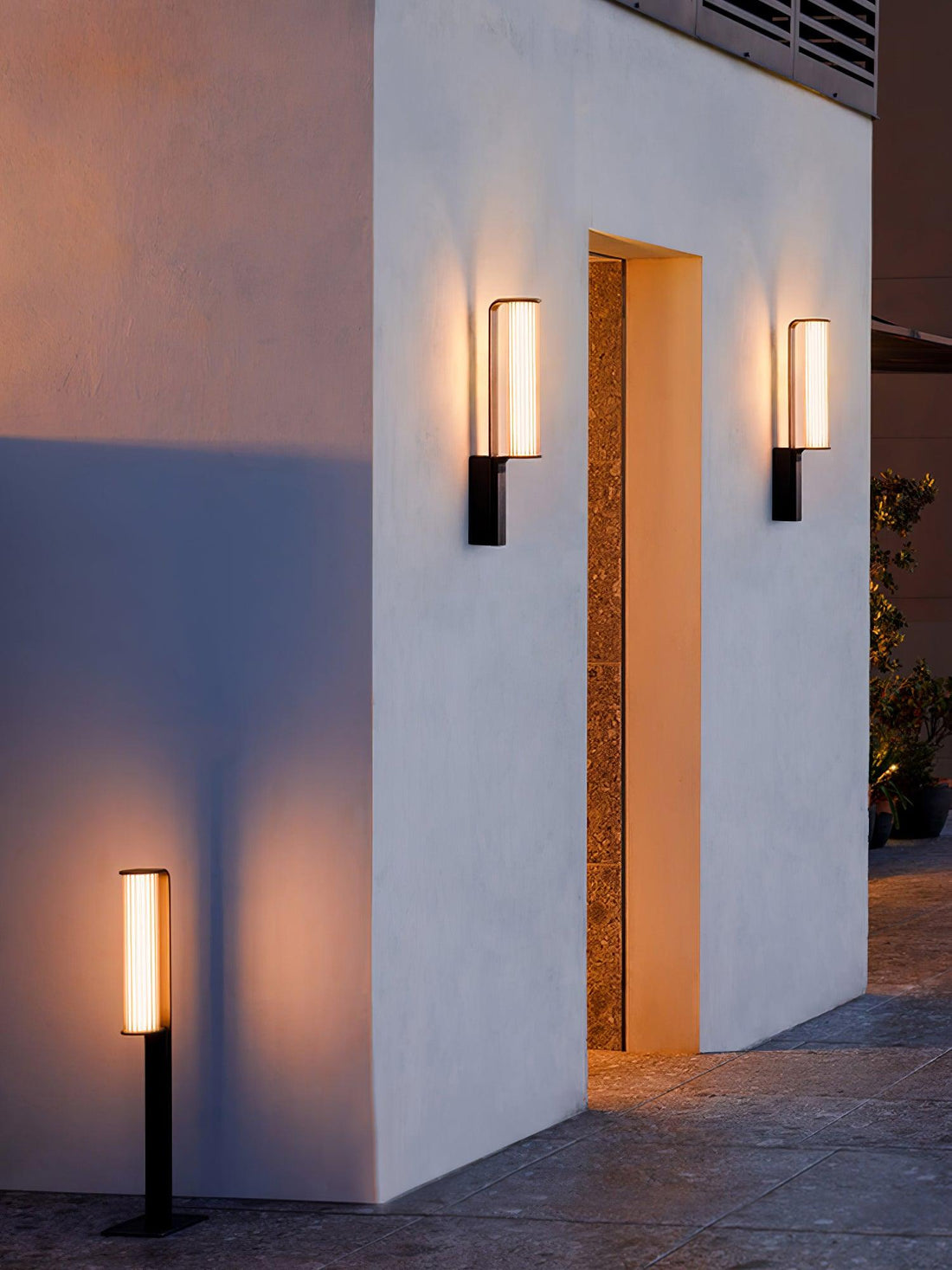 Outdoor Floor Lamp - Stainless Steel Acrylic Industrial Lighting