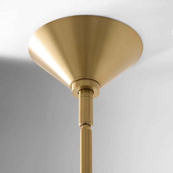 Calvor Linear Kronleuchter mit 2 Lichtern, Porzellanschirme und Bronze-Finish