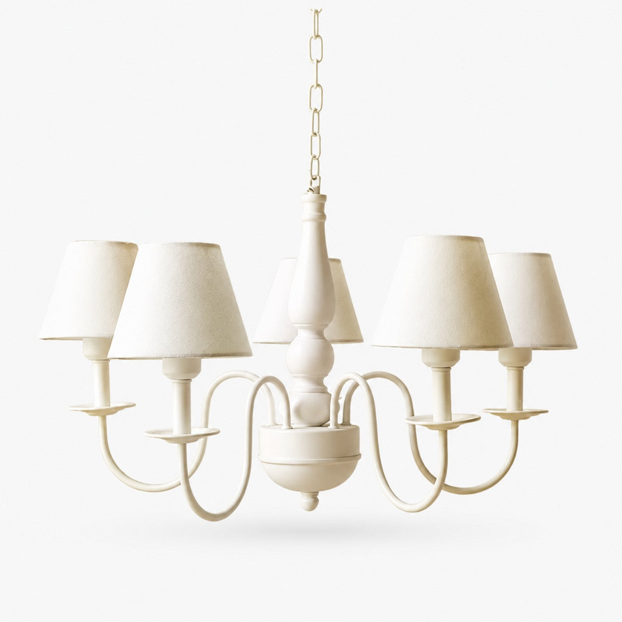 Colorful Fabric Shade 5-Light Chandelier