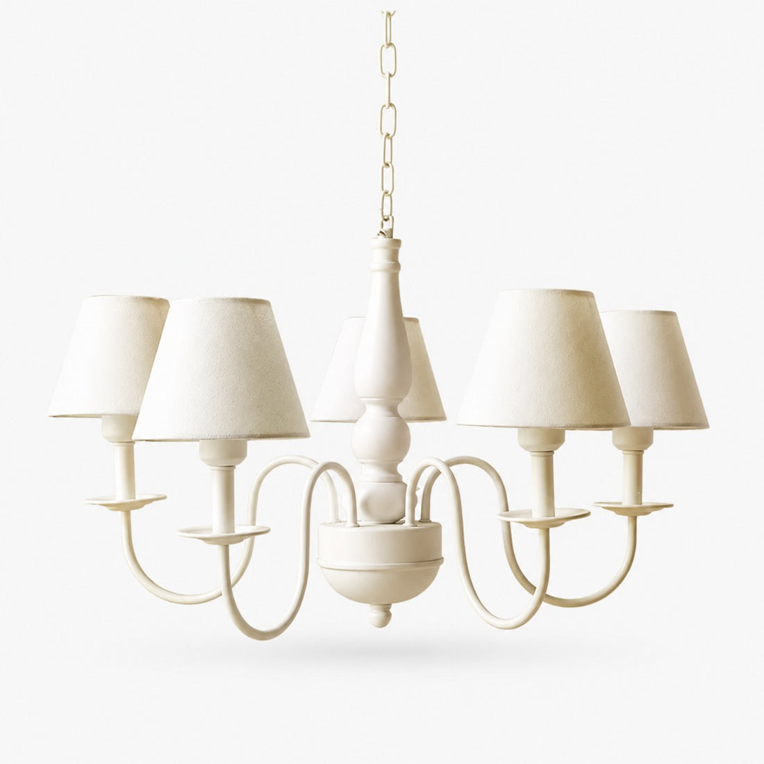 Colorful Fabric Shade 5-Light Chandelier