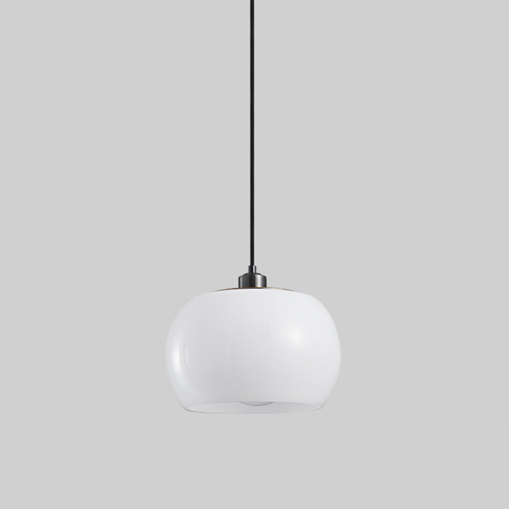 Bauhaus Glass Pendant Lights - Modern White Orb Lamp for Bedroom