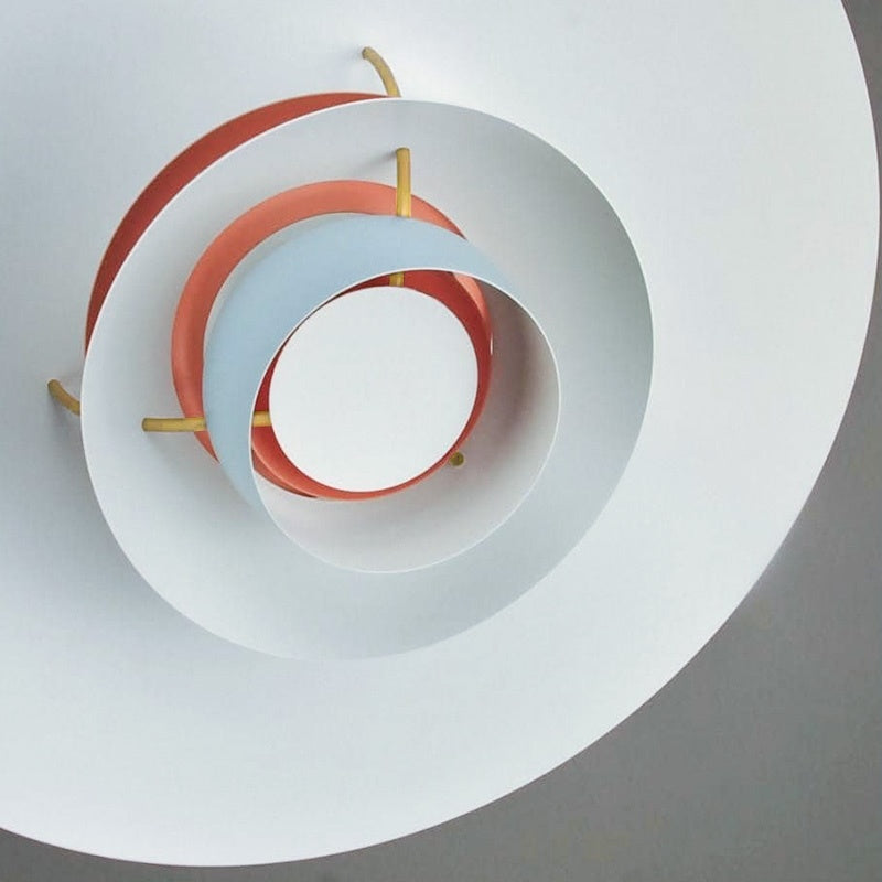 Danish Metal Pendant Light - Classic Multilayer Shade Lamp for Bedroom