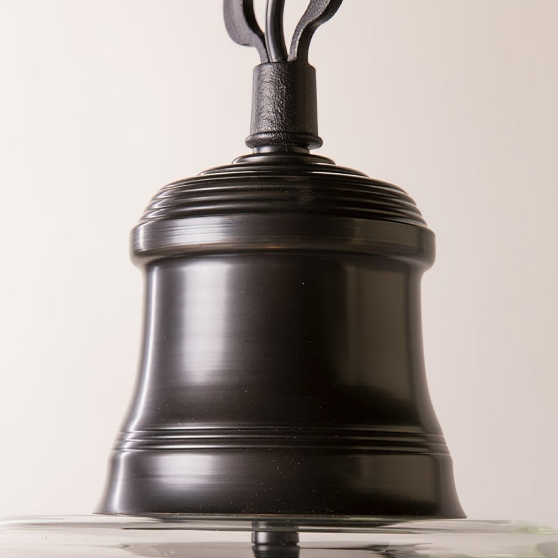 Retro Glass Bell Transparent Pendant Light