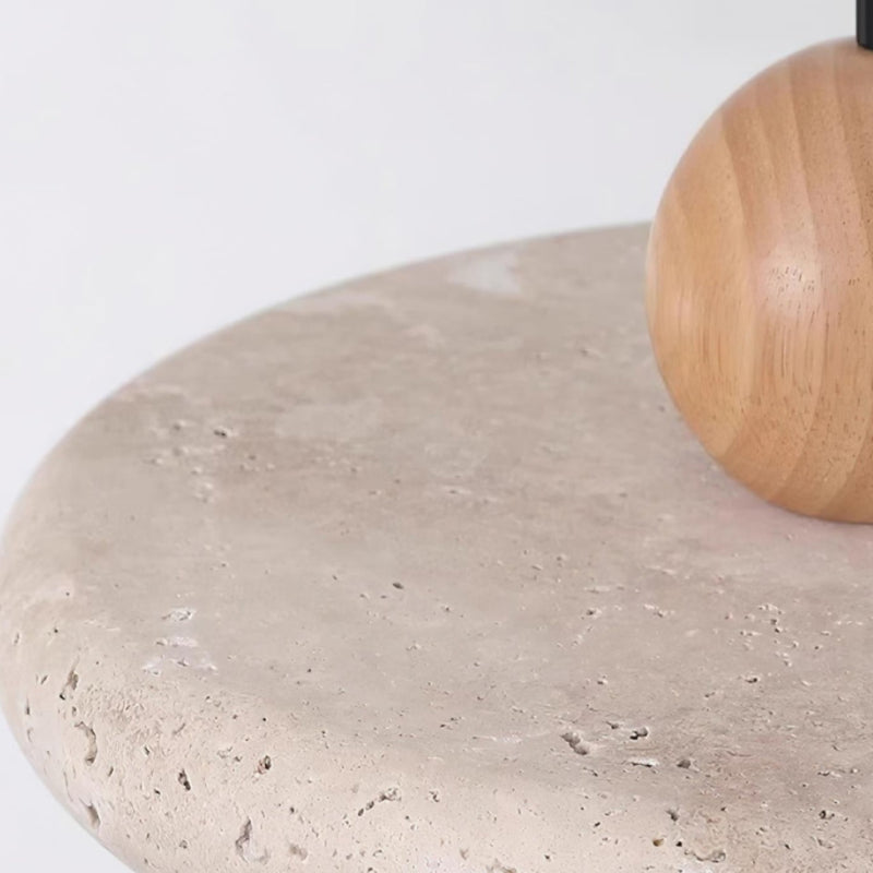 Travertine Flying Saucer Natural Pendant Light