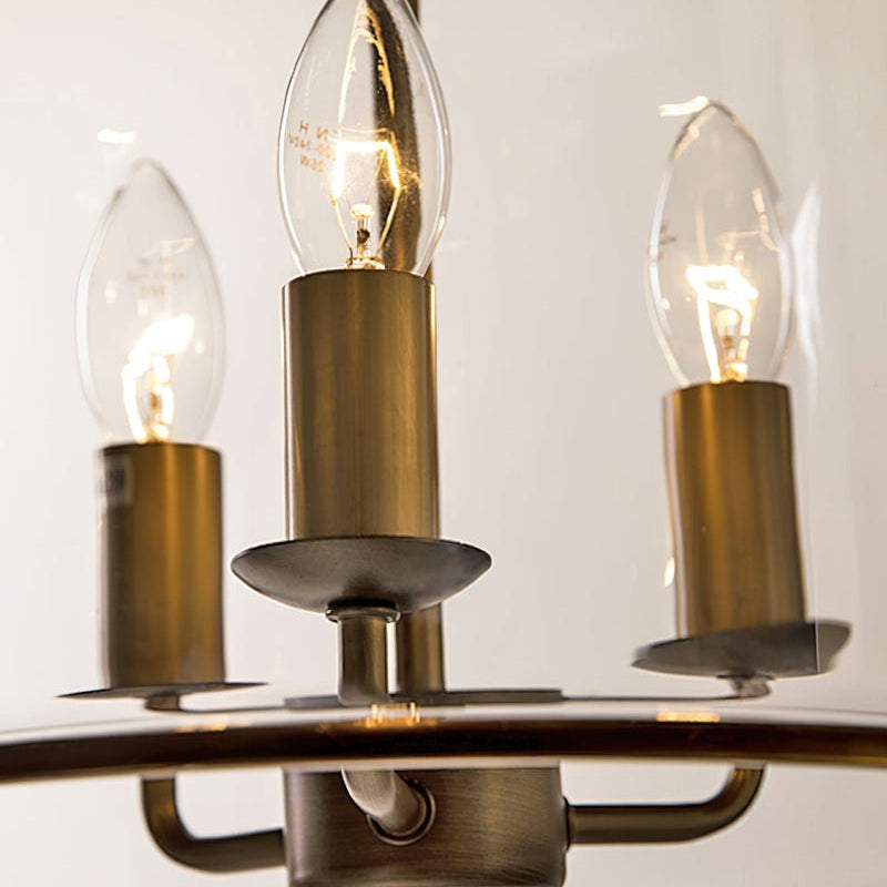 Retro Glass Bell Transparent Pendant Light