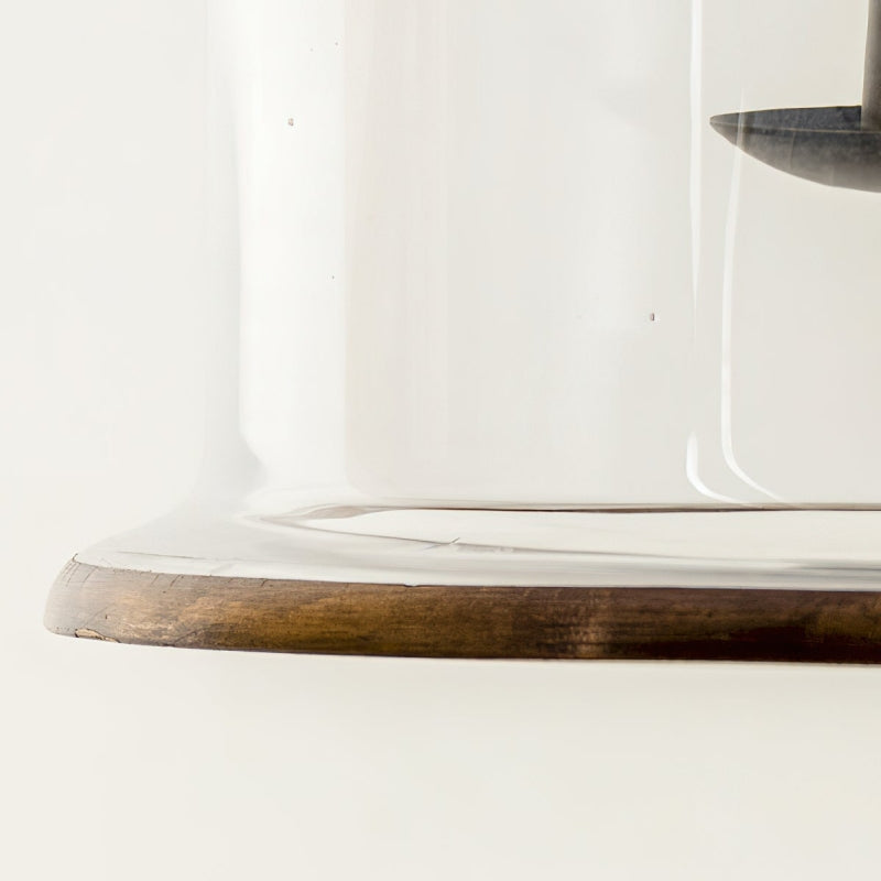 Retro Glass Bell Transparent Pendant Light