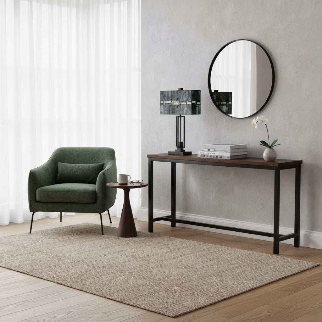 Culletto Stained-Glass Rectangular Table Lamp – Artisan Look for Bedrooms and Hallways