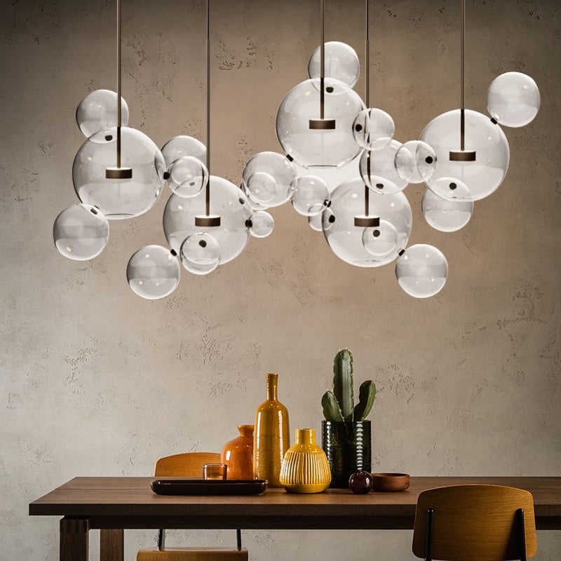 Clear Bolle Soap Bubble Pendant Light