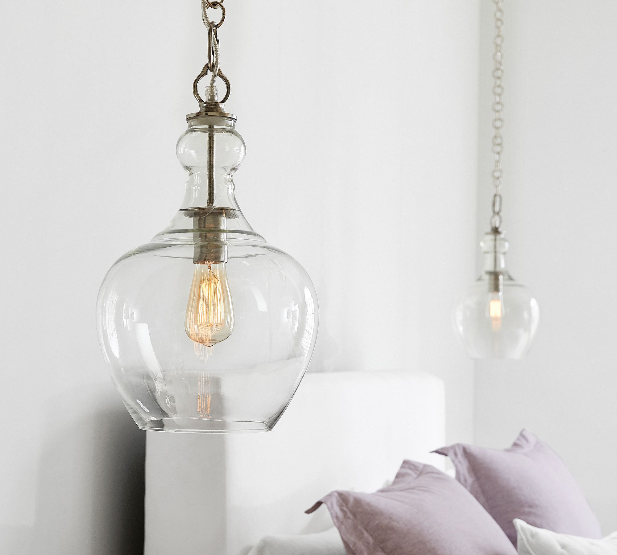 Lawson Glass Pendant Light - Recycled & Milk Glass with Bronze Accent