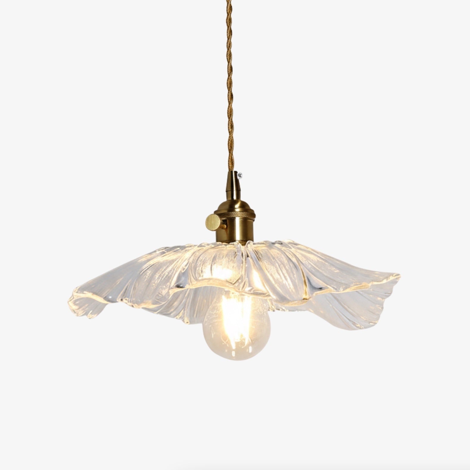 Blossix Elegant Art Pendant Lamp - Glass Flower Shade Design for Living or Dining Room N24