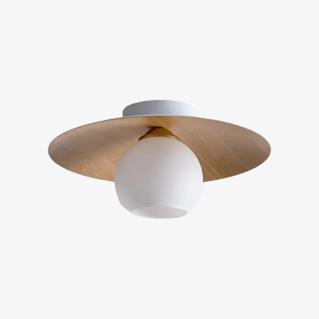 Domebora Striped Glass Orb Ceiling Light - Vintage Dome Design for Hallway