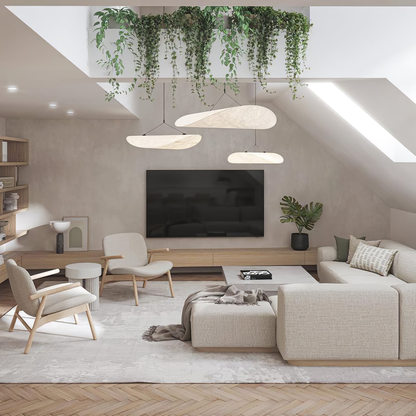 Cloudlike Mulberry Silk Plug-In Pendant Light