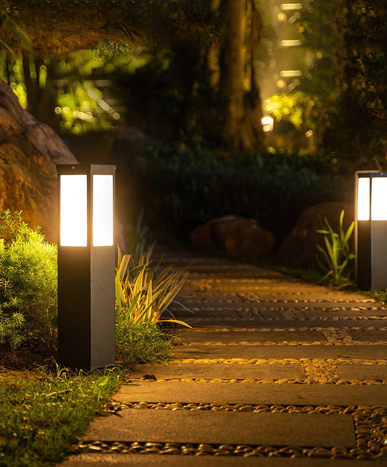 Moderne Pollerleuchte - Solar-Außenlampe aus Aluminiumdruckguss