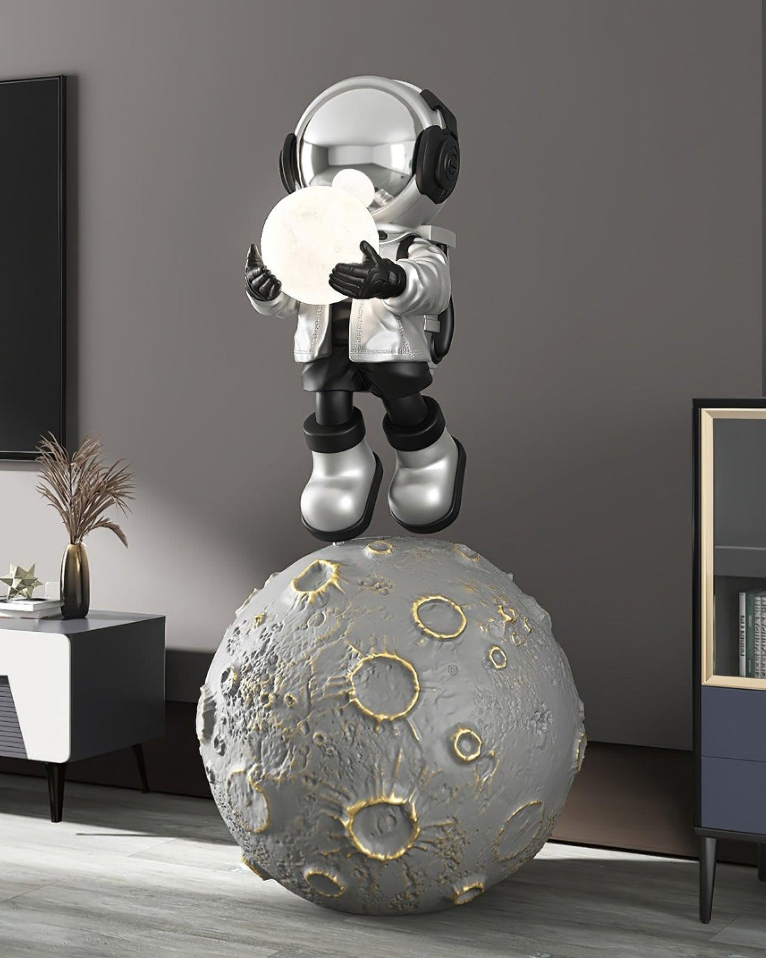 Astronaut Floor Lamp - Built-in Battery LED Light for Living Room Decor