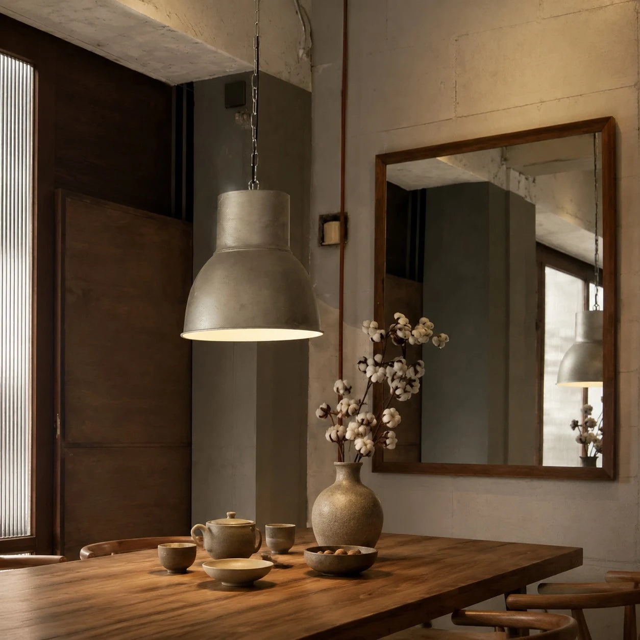 Vintage rust finish industrial pendant light
