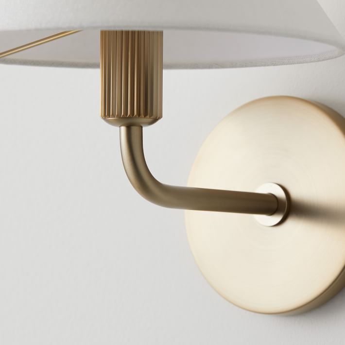 Diora Wall Sconce Light - Modern Brass Fixture with Elegant Shade