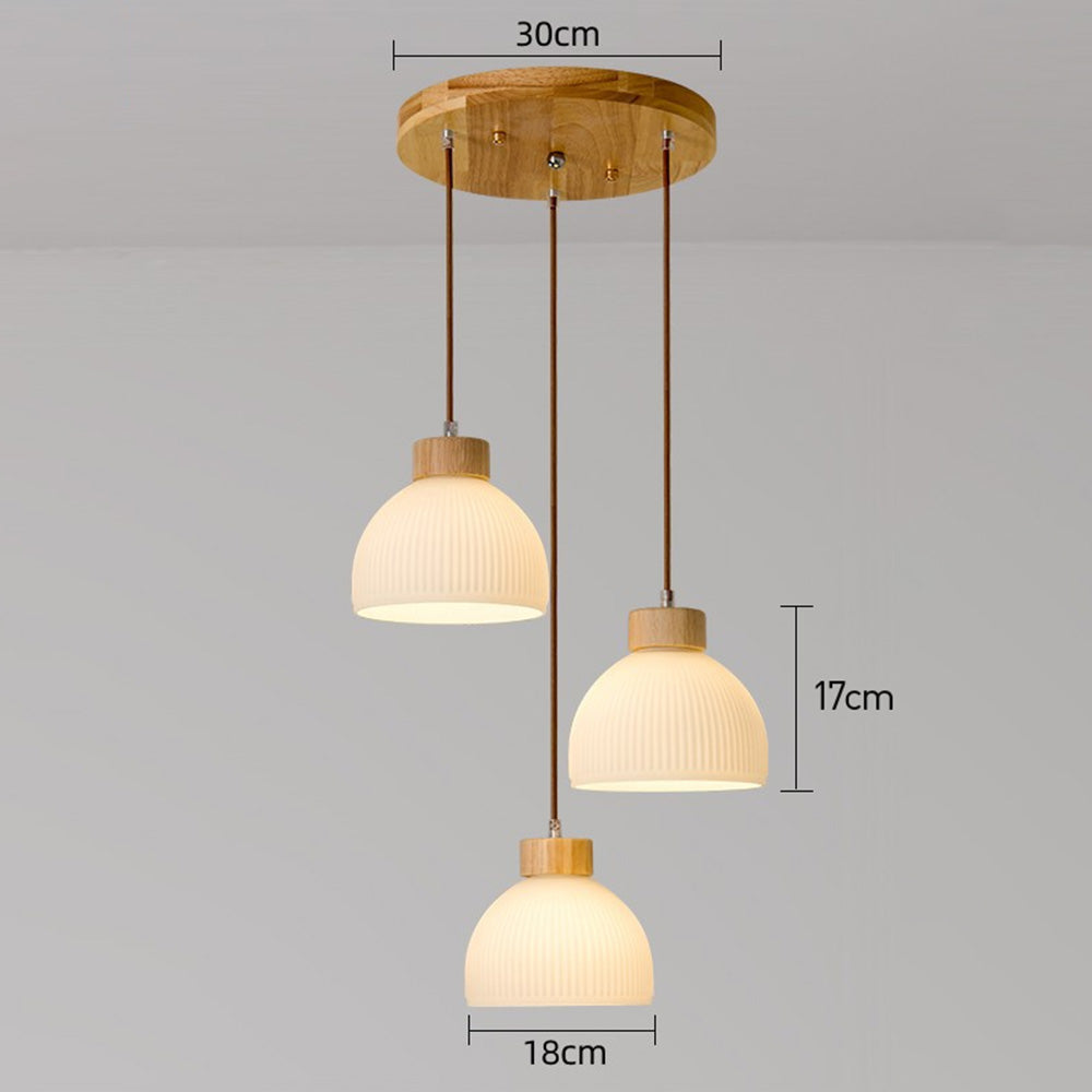 Glass Bowl Pendant Light - Creative Bedroom Lamp Fixture