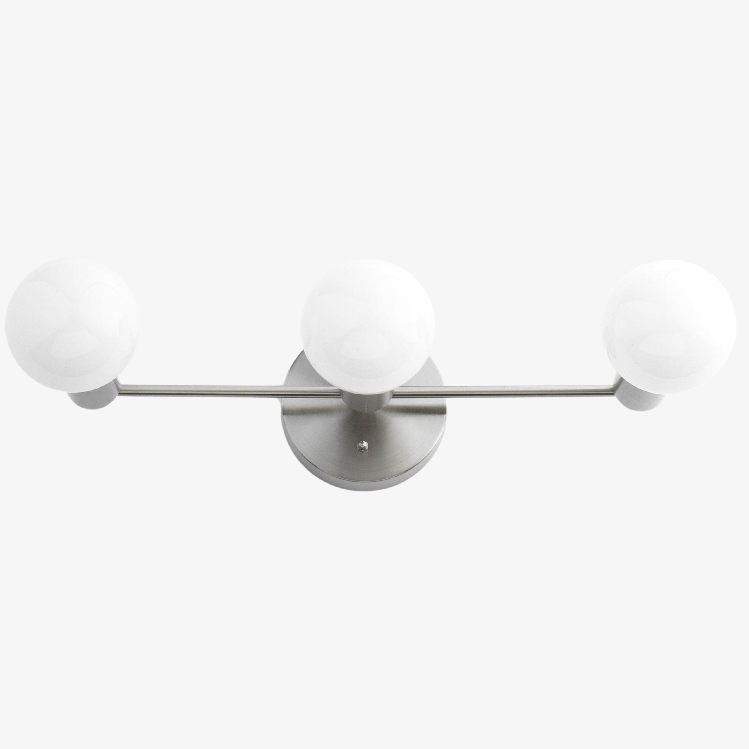 Glorica Glass Mid Century Modern Vanity Light - 3 Light Wall Fixture