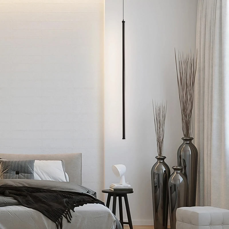 Schwarze lineare industrielle LED-Streifen-Pendelleuchte