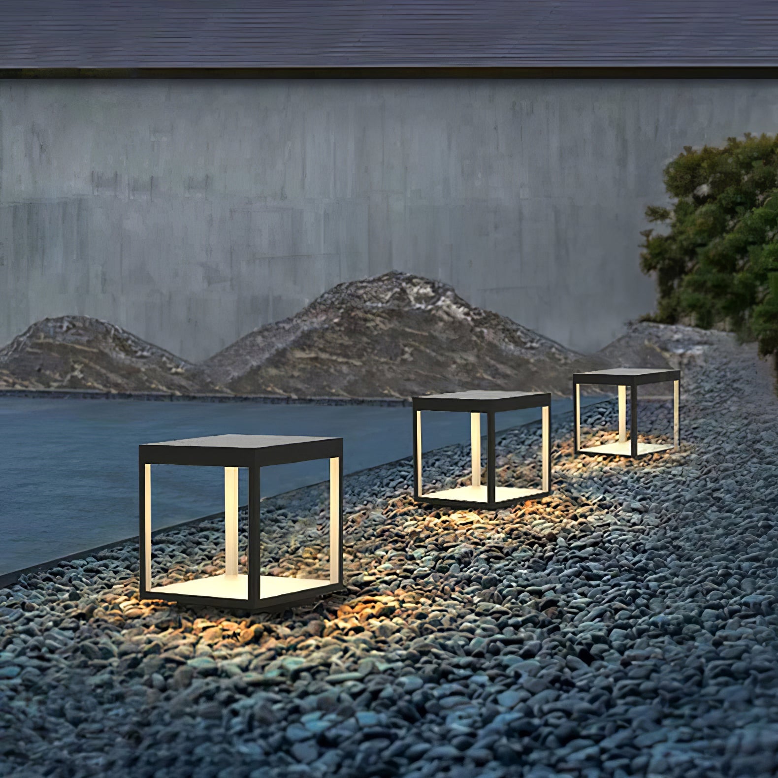 Square Frame Solar Outdoor Light - Garden Light with Durable Metal