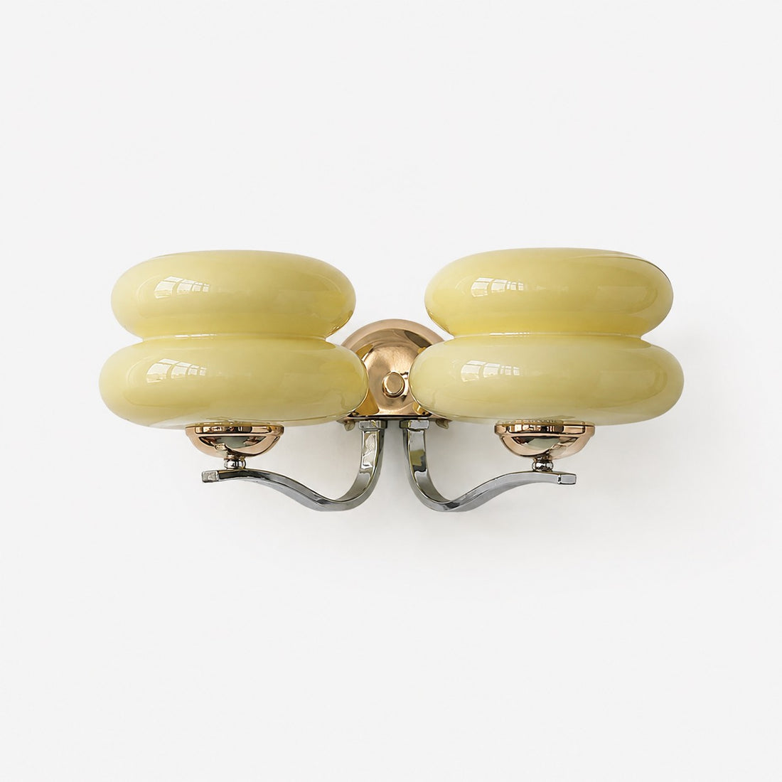Double Layer Milk Glass Wall Sconce