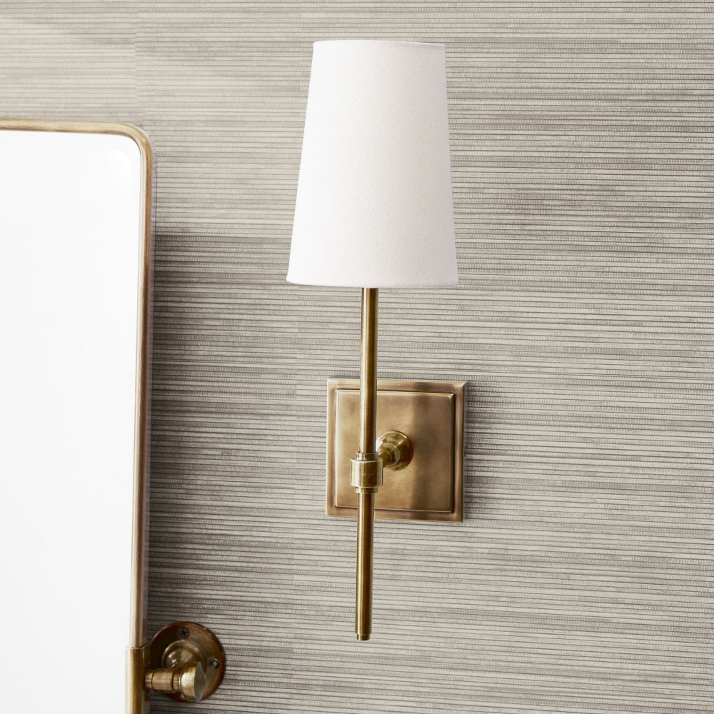 Derlina Wandleuchte mit weißen Leinenschirmen – Retro-Metall-Mehrkopfleuchte