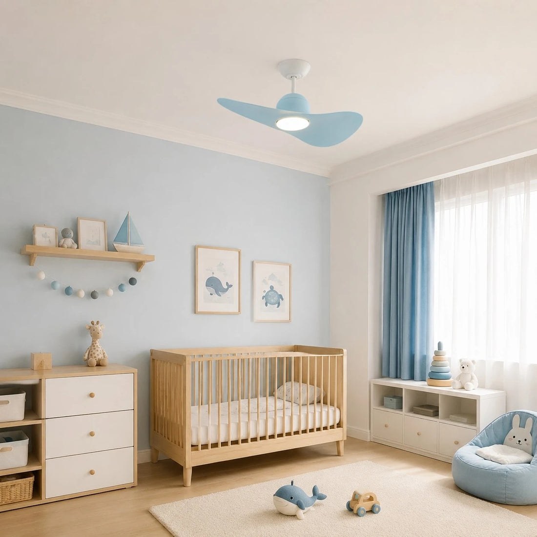 Designer Hat Two-Blade Ceiling Fan Light scene image
