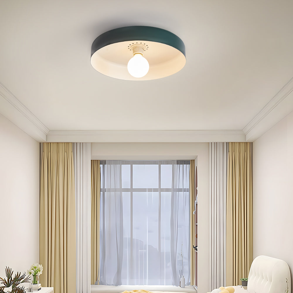 Flush Mount Art Decor Ceiling Light - Iron Round Fixture for Entryway