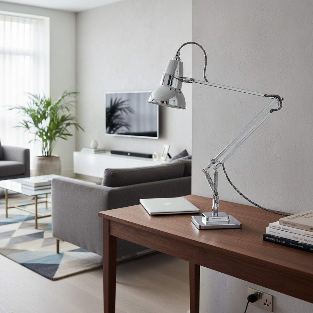 Classic Multicolor Desk Lamp - Adjustable Spring-Arm for Study Room