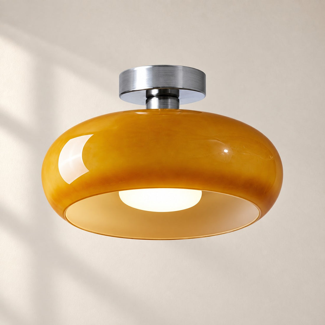 Bauvia Bauhaus moderne runde Glas-Deckenleuchte