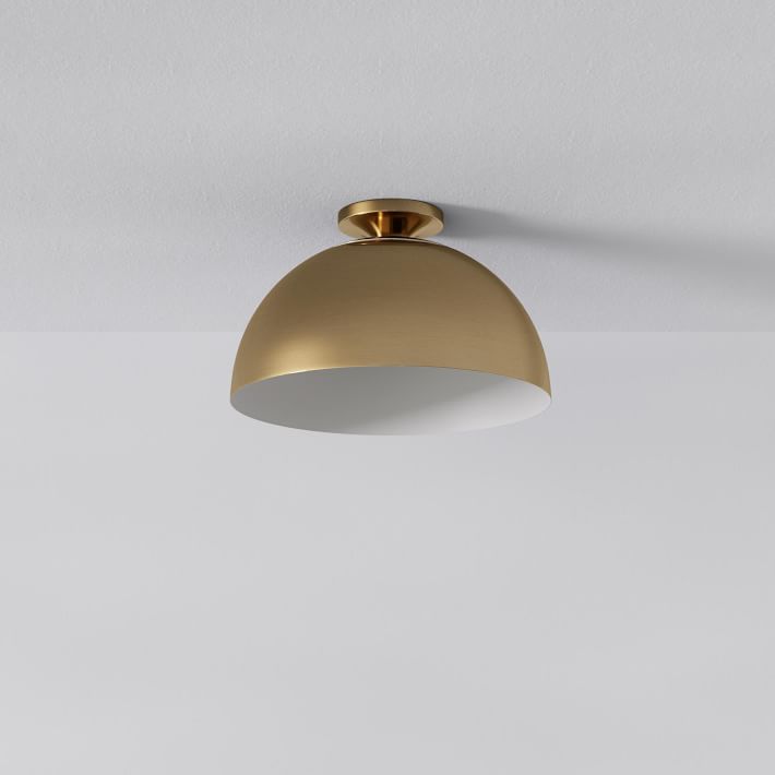 Parvion Metal Bowl Ceiling Lamp - Modern Flush Mount Light for Hallway