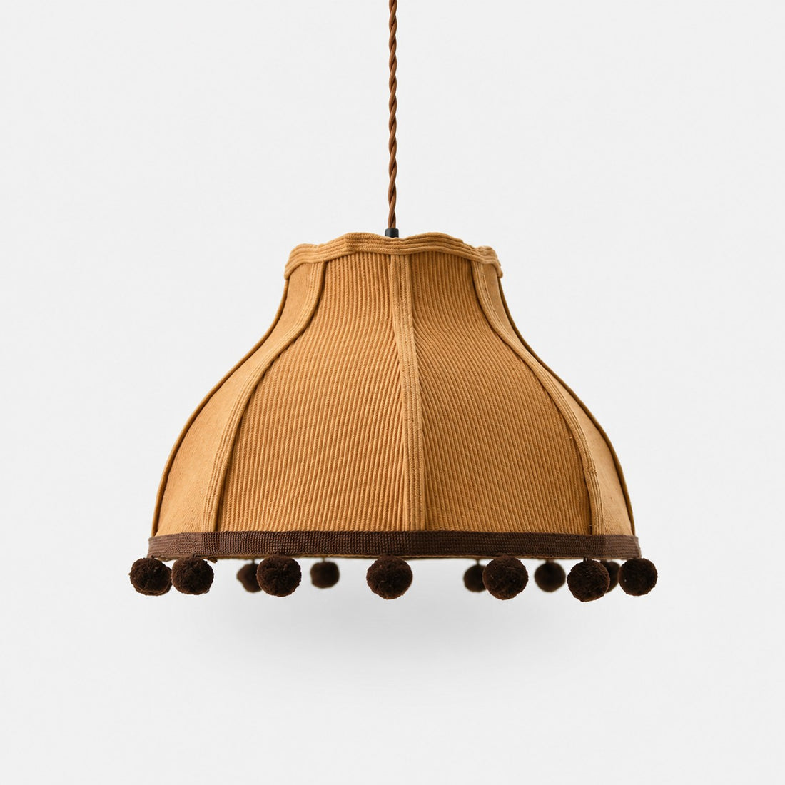 Patchwork Fabric Pom-Pom Pendant Light