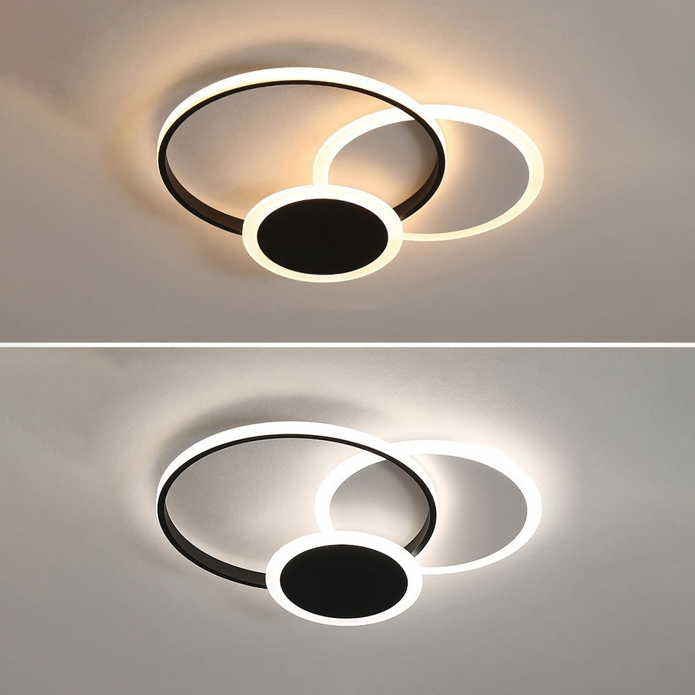 LED Flush Mount Ceiling Lamp - Elegant Acrylic Bedroom Light Fixture