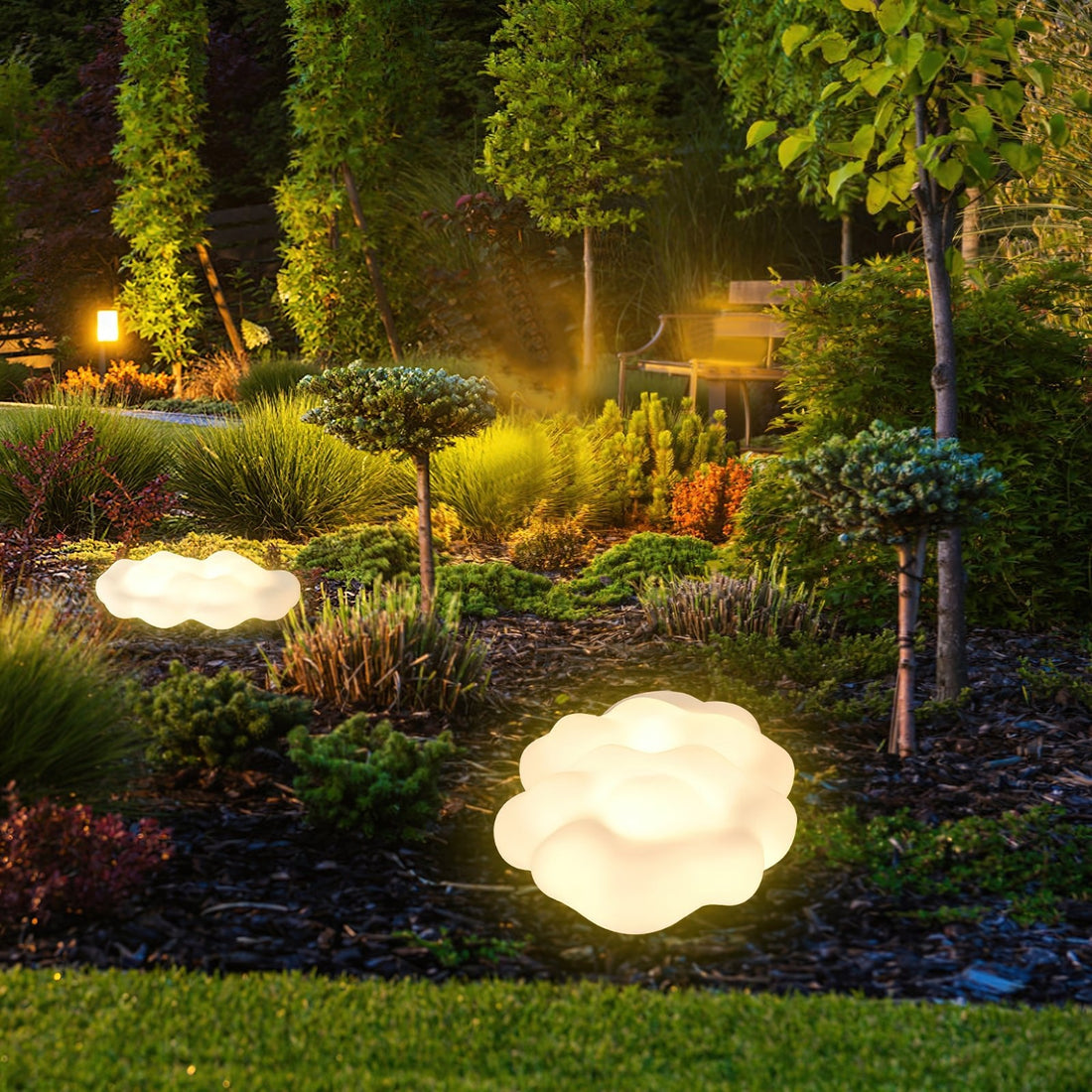 Cloud Outdoor Floor Light - Weatherproof Sleek Patio Garden Lighting