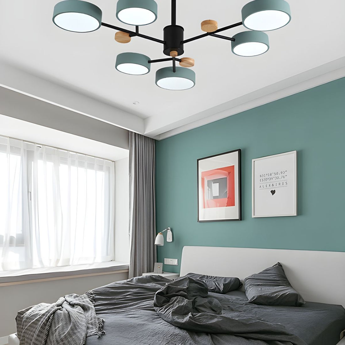 Modern Acrylic Chandelier - Multiple Lamp Heads Lamp for Living Room