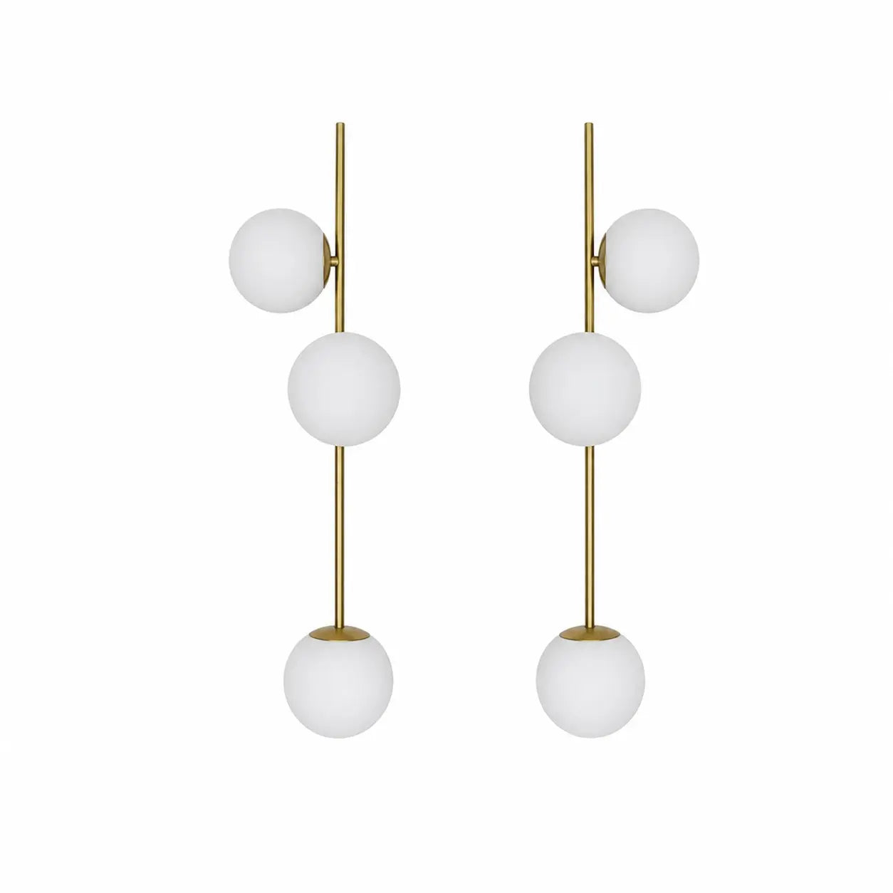Gold left and right wall sconce pair