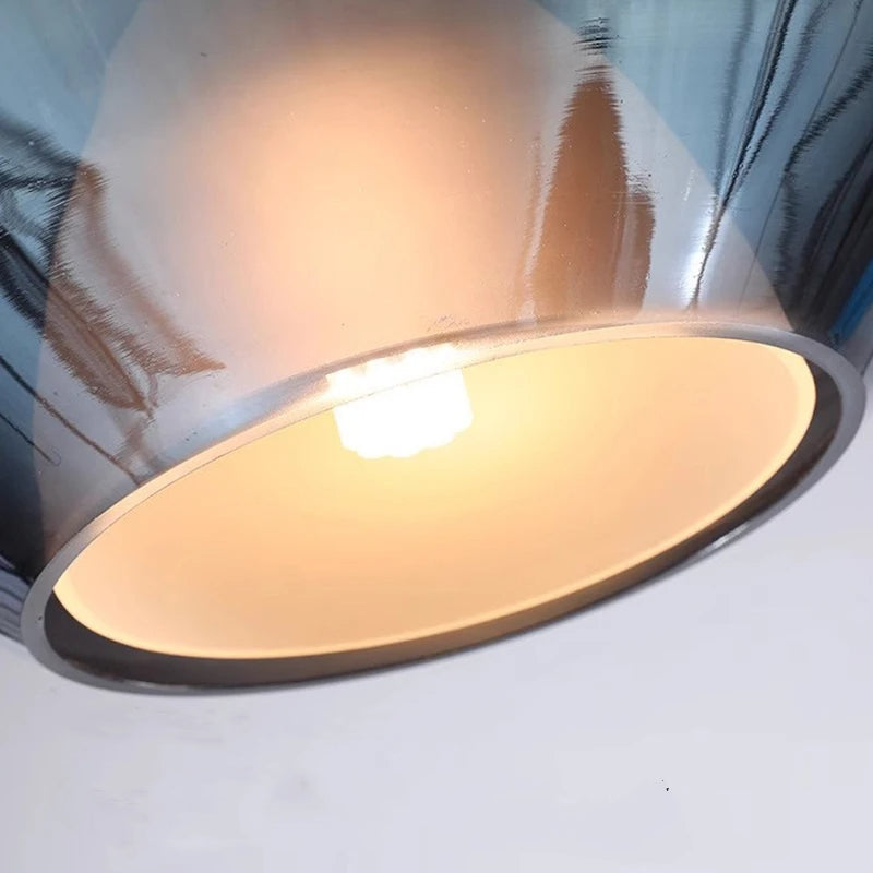 Modern Glass Pendant Light – Simple Colorful Dining Room Lighting