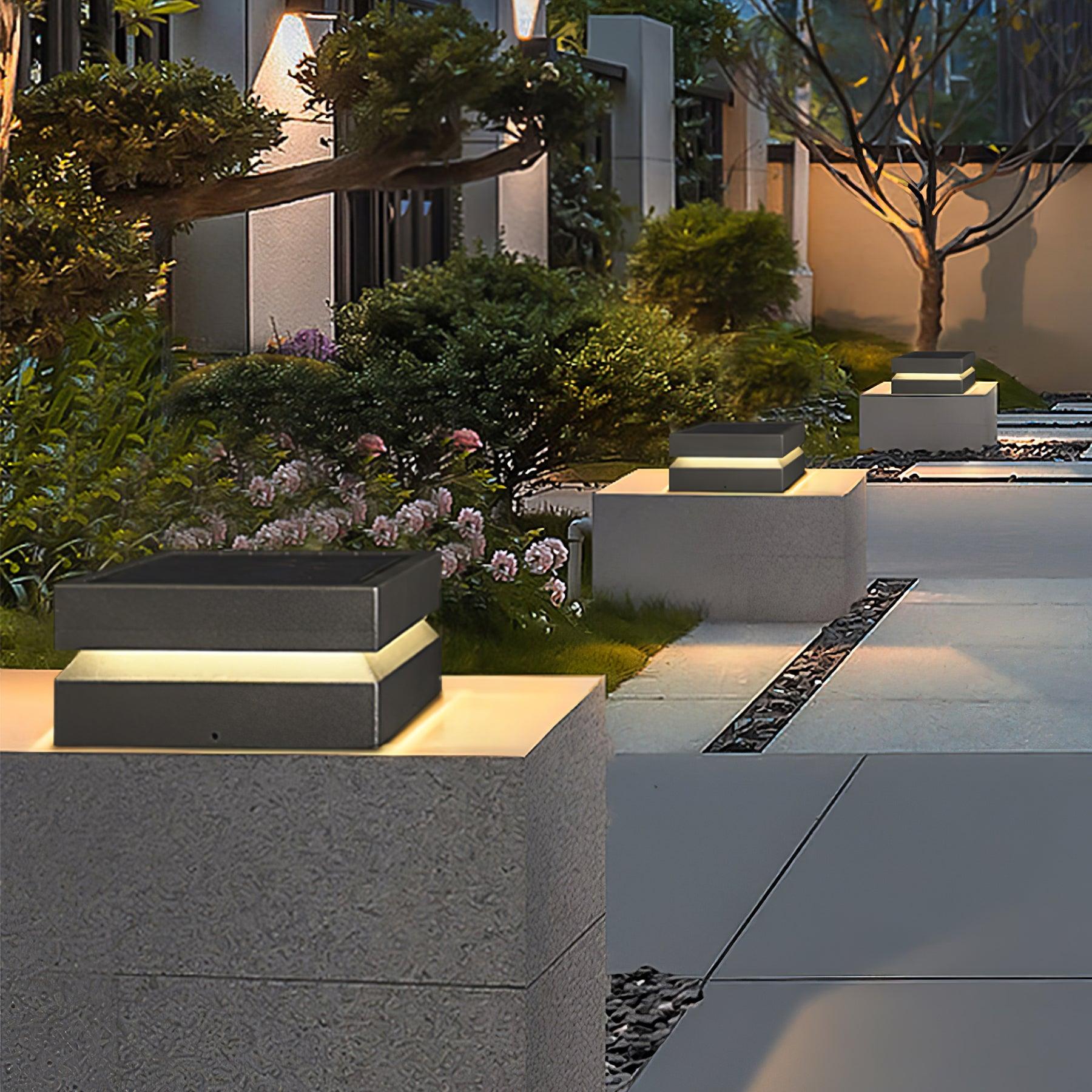 Square Post Outdoor Light - Waterproof Garden Lamp for Pathway