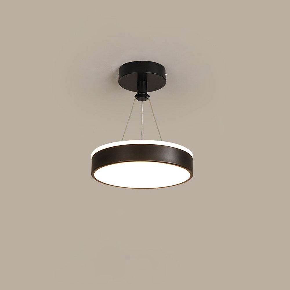 Metal LED Round Pendant Light - Modern LED Ceiling Fixture for Hallway