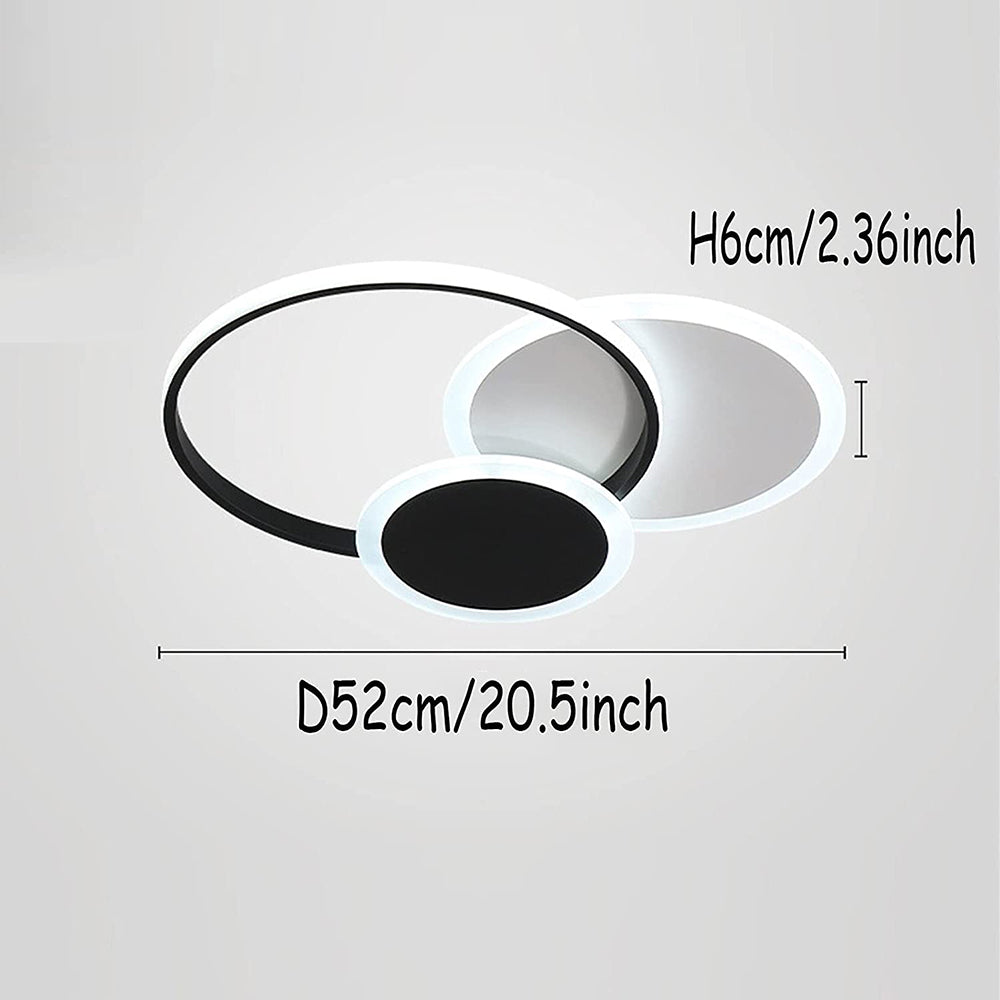 LED Flush Mount Ceiling Lamp - Elegant Acrylic Bedroom Light Fixture