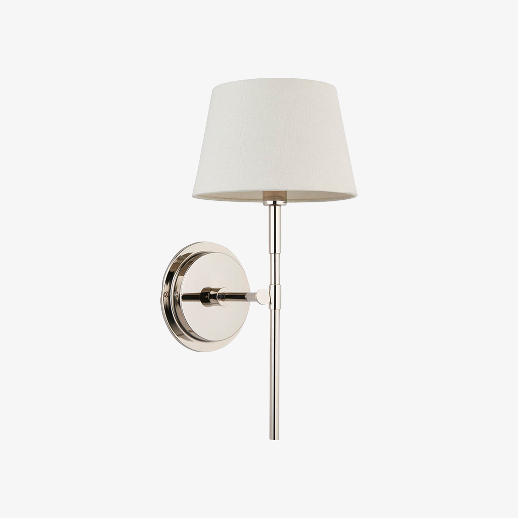 Cremaris Metal Wall Light with Fabric Shade - Timeless Sconce for Interior Lighting