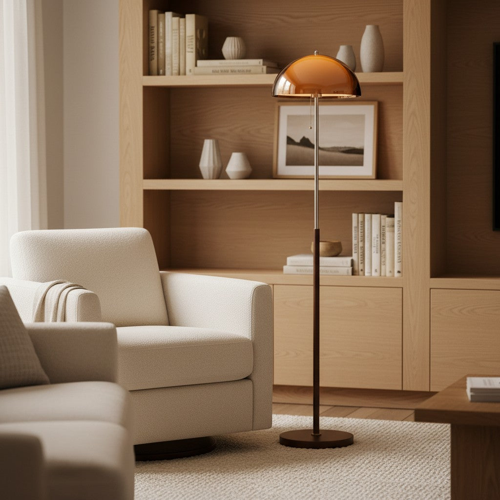 Afterglow Modern Statement Floor Lamp – Clean Line Standing Light for Bedroom Setting