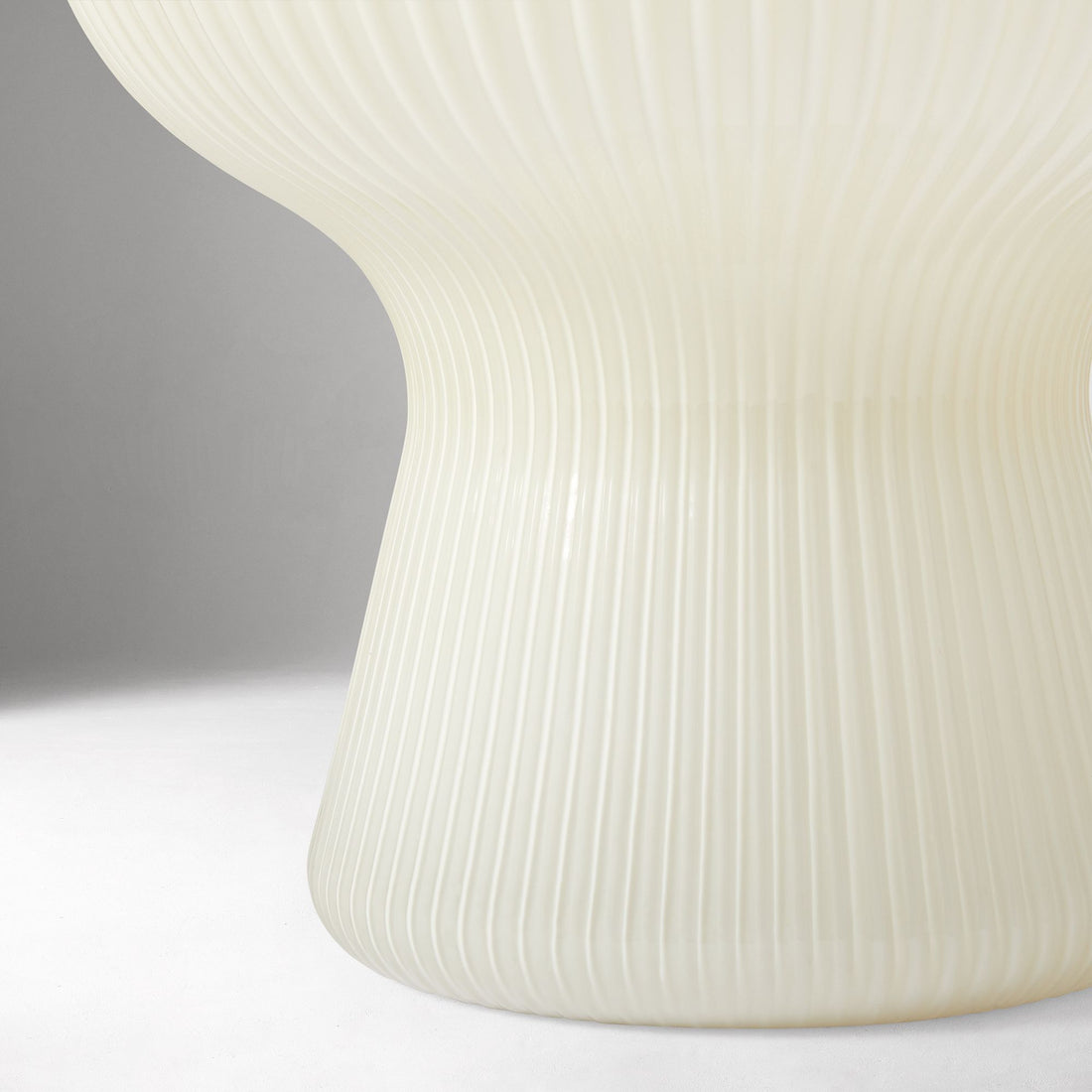 Nera Ribbed Glass Table Lamp Retro – Modern Design Glow Nightstand Accent