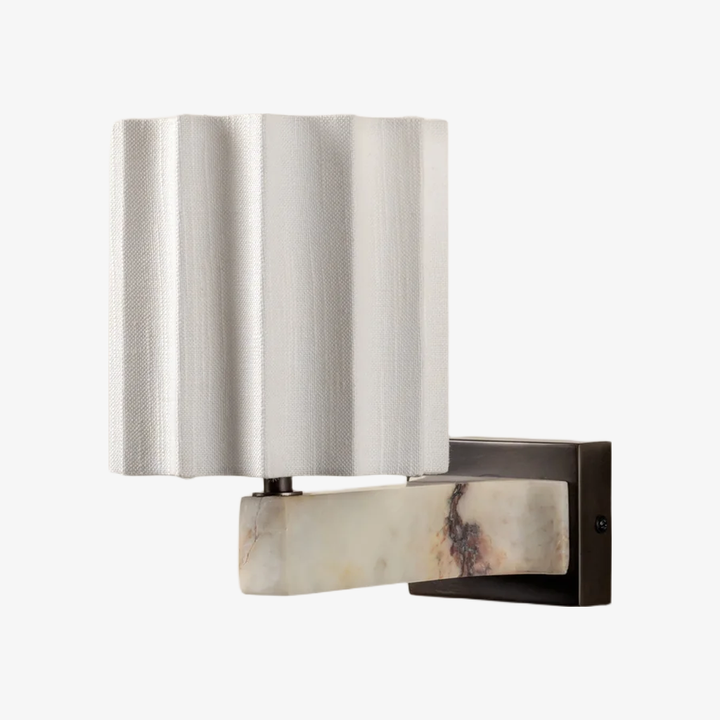 Cavilon Marble Decorative Wall Light – Elegant Linen Form, Suitable for Living Room or Hallway