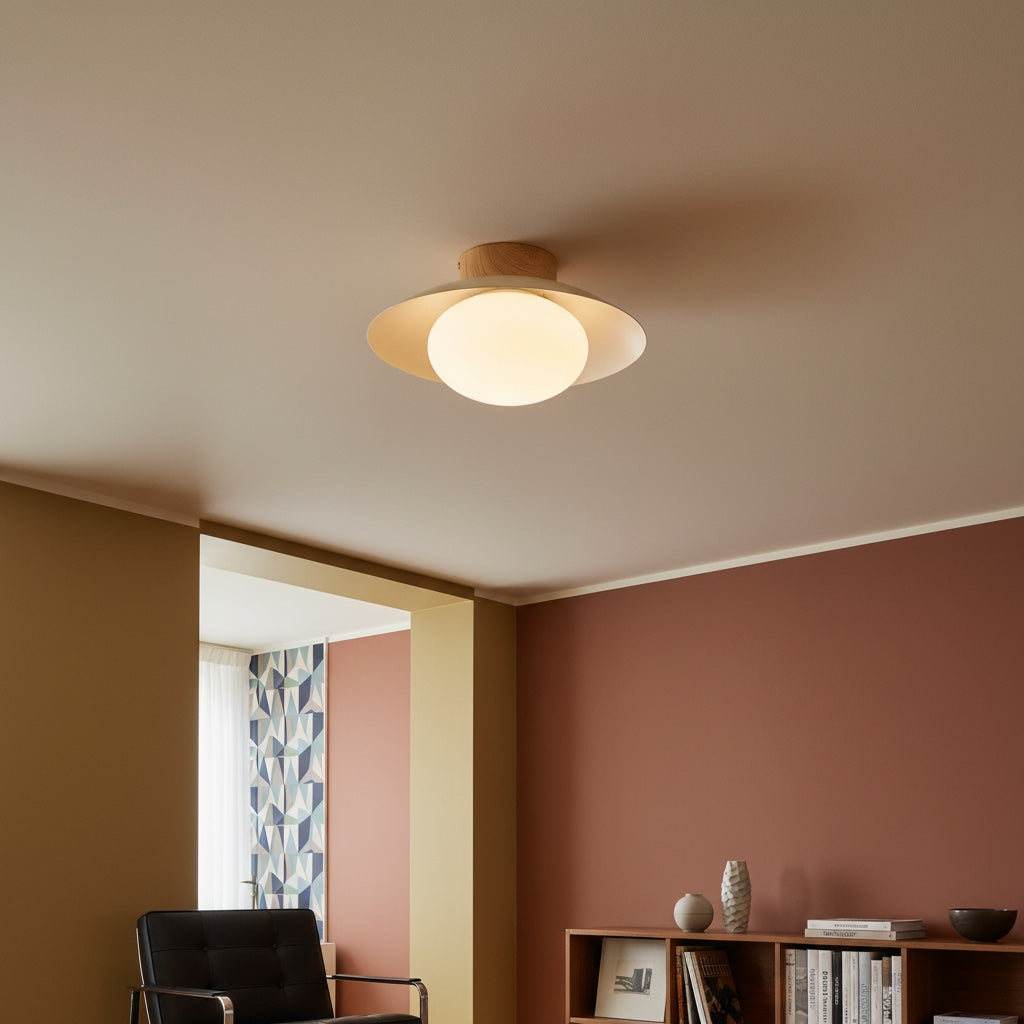Oribela Sculptural Globe Ceiling Light Modern Flush Mount for Kitchen and Lounge