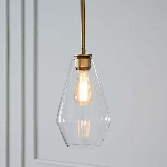Merin Transparent Glass Sculpture Geometric Pendant Lamp