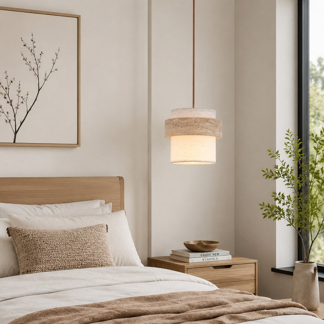 1 Head pendant bedroom scene