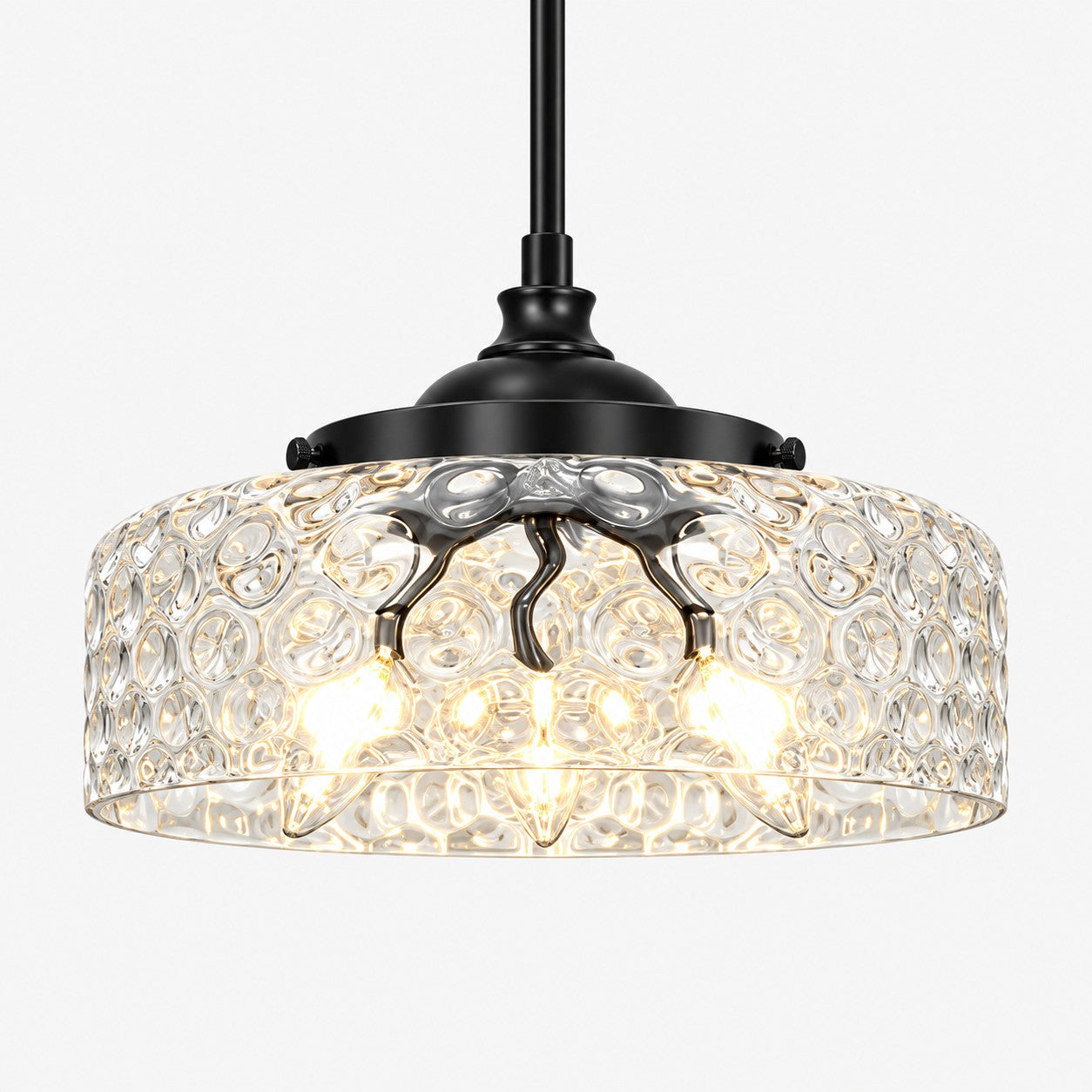 Verstellbare Vintage-Pendelleuchte aus Glas