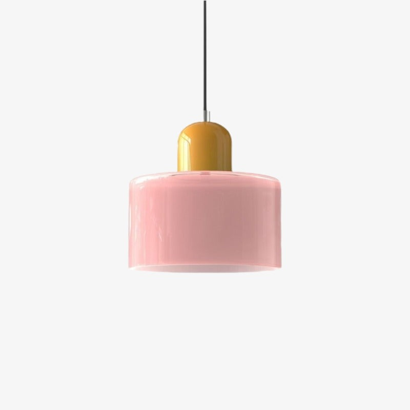 Morvella Layered Disc and Orb Pendant Lamp - Contemporary Cylinder Design for Kitchen Islands