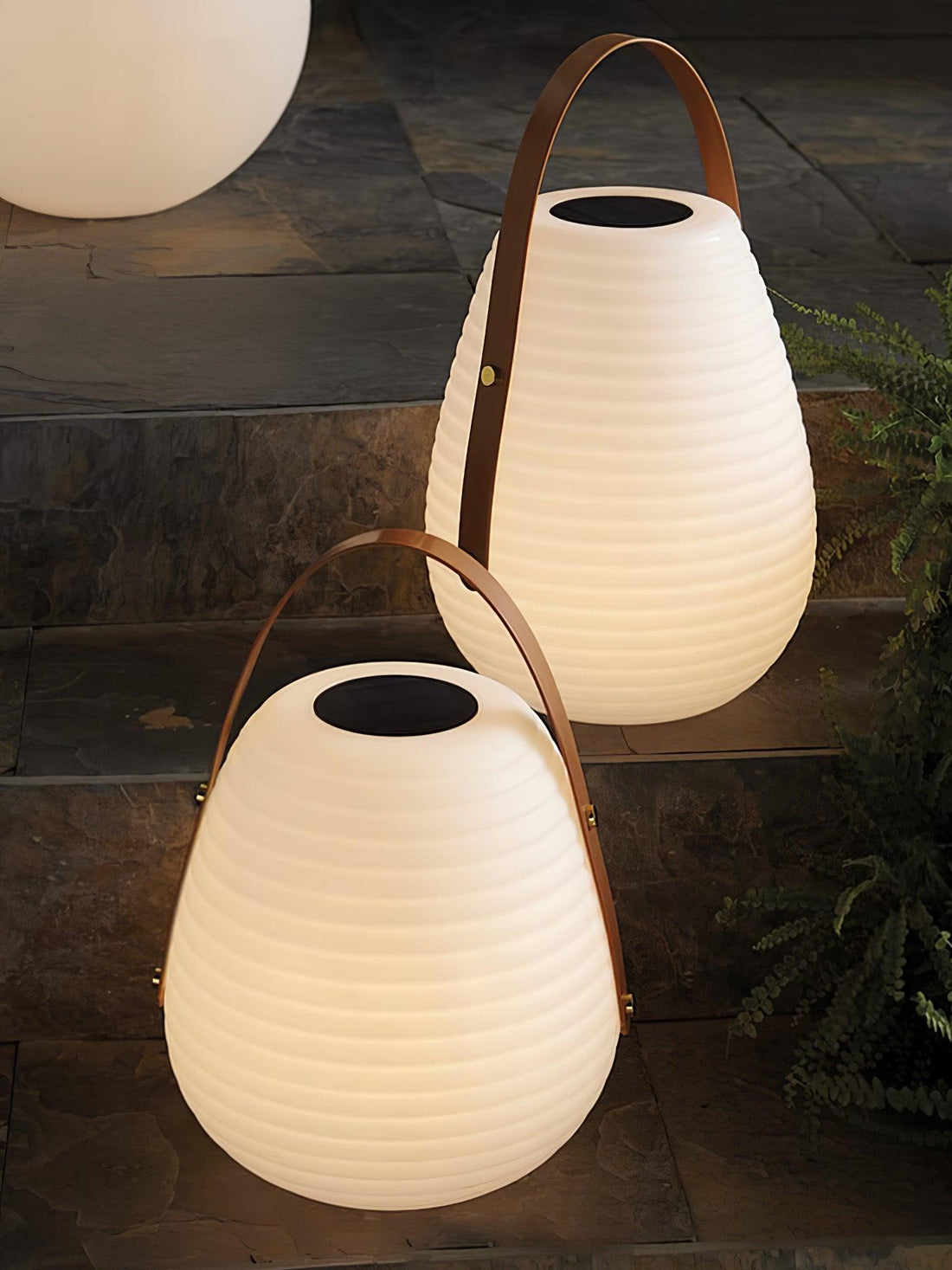Lantern Outdoor Lamp - Frosted Plastic Portable Warm Light for Garden